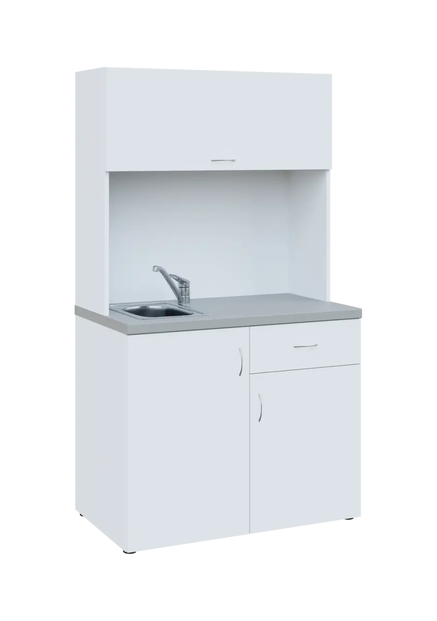 KUCH - SIMPLE 3 kuchyňka s výklopem (dřez + baterie), 1800x1000x6000 mm, bílá